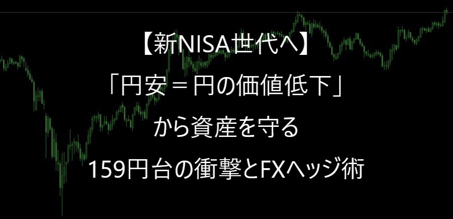 【新NISA世代へ】「円安=円の価値低下」から資産を守る、159円台の衝撃とFXヘッジ術